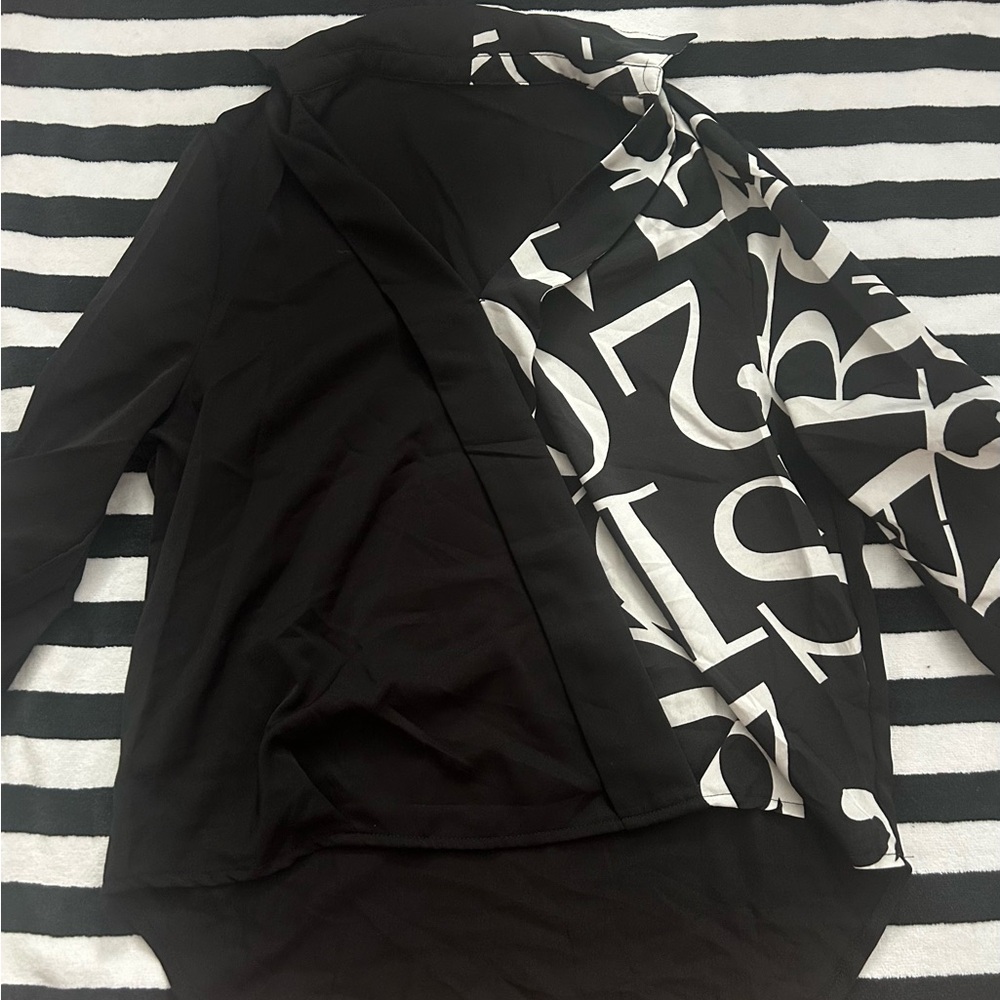 SHEIN Monochrome Striped Jacket